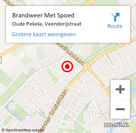 Locatie op kaart van de 112 melding: Brandweer Met Spoed Naar Oude Pekela, Veenderijstraat op 6 januari 2024 08:46