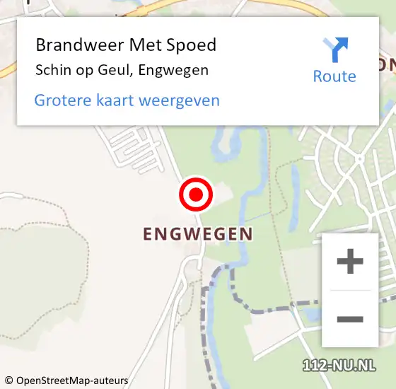 Locatie op kaart van de 112 melding: Brandweer Met Spoed Naar Schin op Geul, Engwegen op 6 januari 2024 15:00