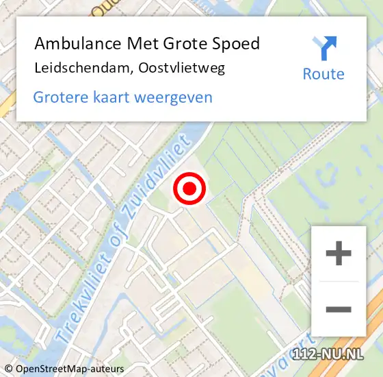 Locatie op kaart van de 112 melding: Ambulance Met Grote Spoed Naar Leidschendam, Oostvlietweg op 6 januari 2024 15:10