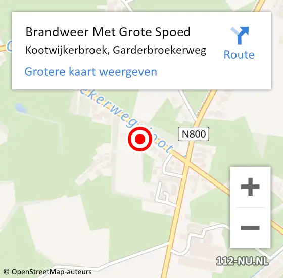 Locatie op kaart van de 112 melding: Brandweer Met Grote Spoed Naar Kootwijkerbroek, Garderbroekerweg op 6 januari 2024 20:59