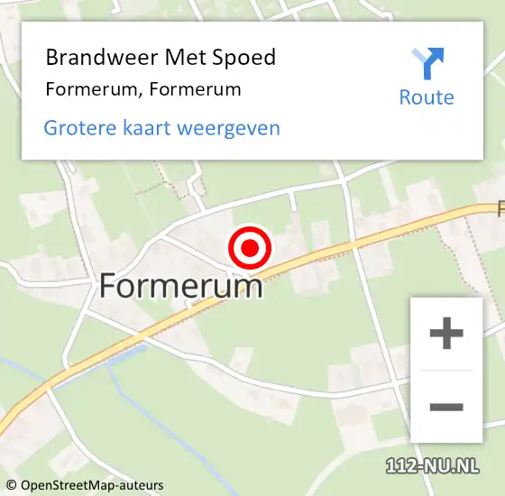 Locatie op kaart van de 112 melding: Brandweer Met Spoed Naar Formerum, Formerum op 7 januari 2024 12:30