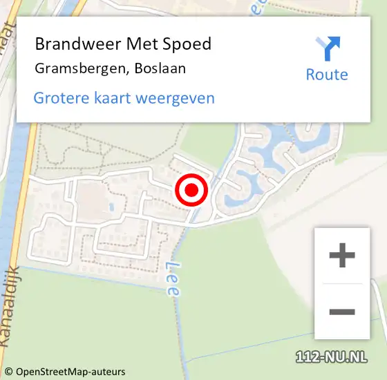 Locatie op kaart van de 112 melding: Brandweer Met Spoed Naar Gramsbergen, Boslaan op 7 januari 2024 17:12