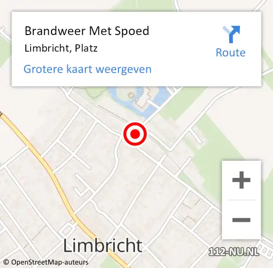 Locatie op kaart van de 112 melding: Brandweer Met Spoed Naar Limbricht, Platz op 9 januari 2024 01:32