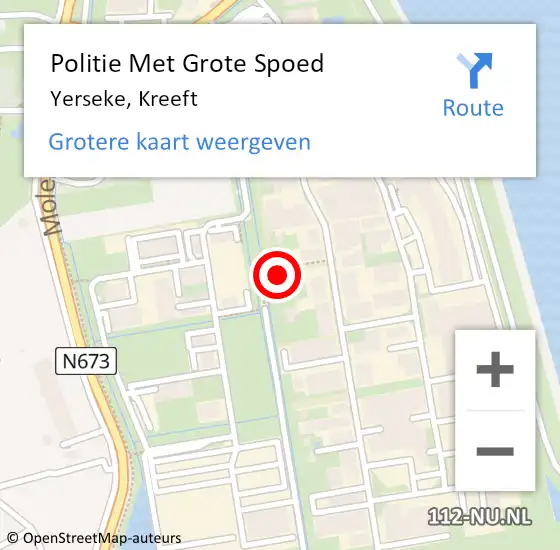 Locatie op kaart van de 112 melding: Politie Met Grote Spoed Naar Yerseke, Kreeft op 9 januari 2024 10:09