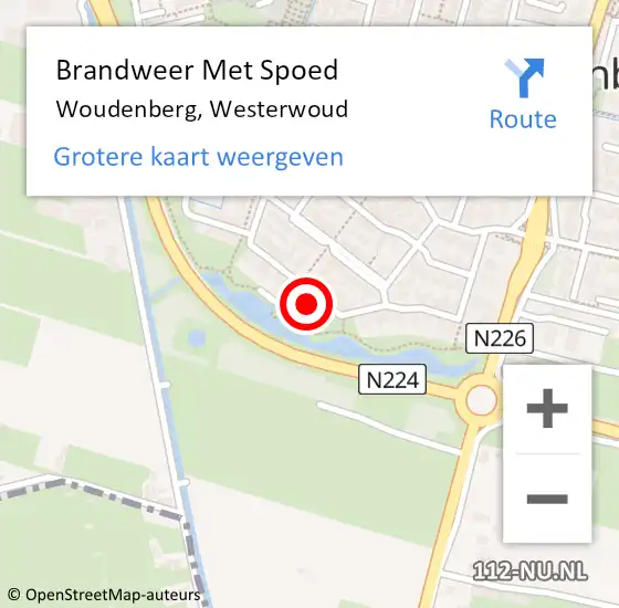 Locatie op kaart van de 112 melding: Brandweer Met Spoed Naar Woudenberg, Westerwoud op 9 januari 2024 19:52