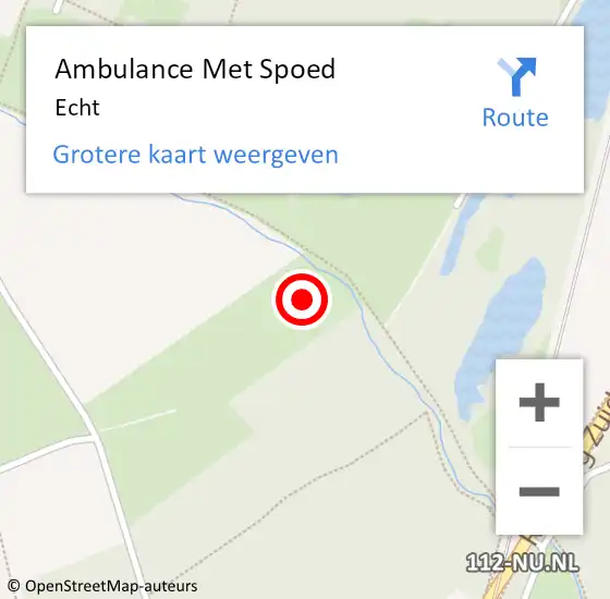 Locatie op kaart van de 112 melding: Ambulance Met Spoed Naar Echt op 10 januari 2024 07:49