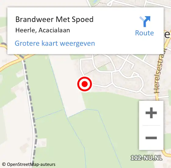 Locatie op kaart van de 112 melding: Brandweer Met Spoed Naar Heerle, Acacialaan op 10 januari 2024 16:06
