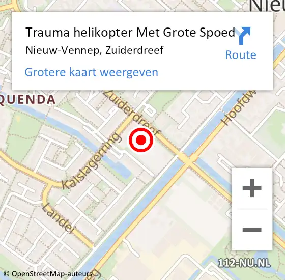 Locatie op kaart van de 112 melding: Trauma helikopter Met Grote Spoed Naar Nieuw-Vennep, Zuiderdreef op 11 januari 2024 03:38