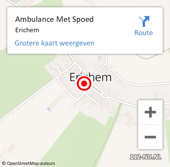 Locatie op kaart van de 112 melding: Ambulance Met Spoed Naar Erichem op 11 januari 2024 10:23