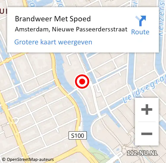 Locatie op kaart van de 112 melding: Brandweer Met Spoed Naar Amsterdam, Nieuwe Passeerdersstraat op 12 januari 2024 16:31