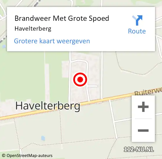 Locatie op kaart van de 112 melding: Brandweer Met Grote Spoed Naar Havelterberg op 12 januari 2024 16:49