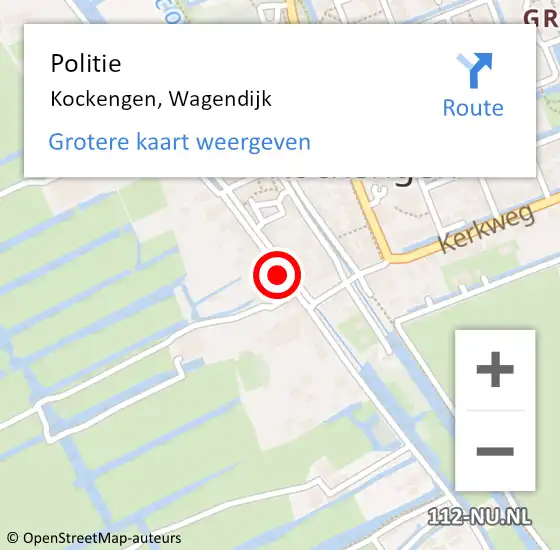 Locatie op kaart van de 112 melding: Politie Kockengen, Wagendijk op 13 januari 2024 03:04