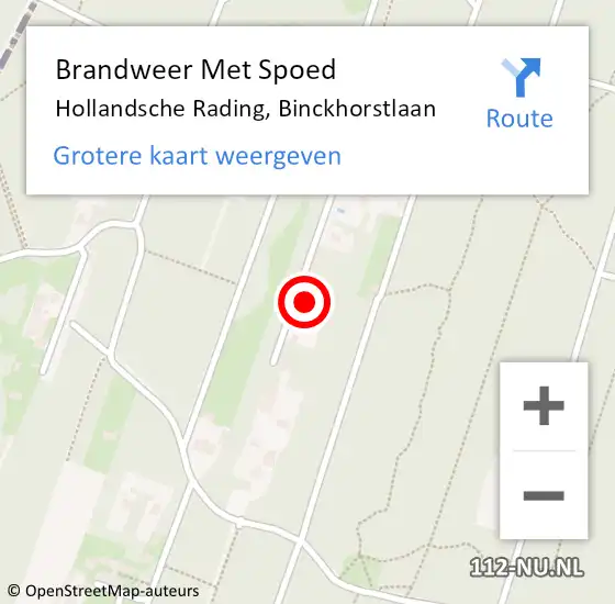 Locatie op kaart van de 112 melding: Brandweer Met Spoed Naar Hollandsche Rading, Binckhorstlaan op 13 januari 2024 14:20