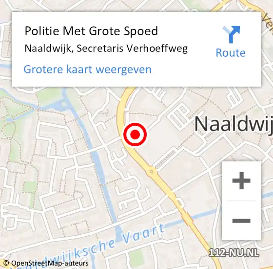 Locatie op kaart van de 112 melding: Politie Met Grote Spoed Naar Naaldwijk, Secretaris Verhoeffweg op 13 januari 2024 16:14