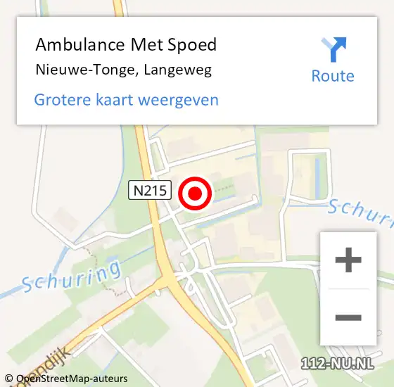 Locatie op kaart van de 112 melding: Ambulance Met Spoed Naar Nieuwe-Tonge, Langeweg op 14 januari 2024 01:14