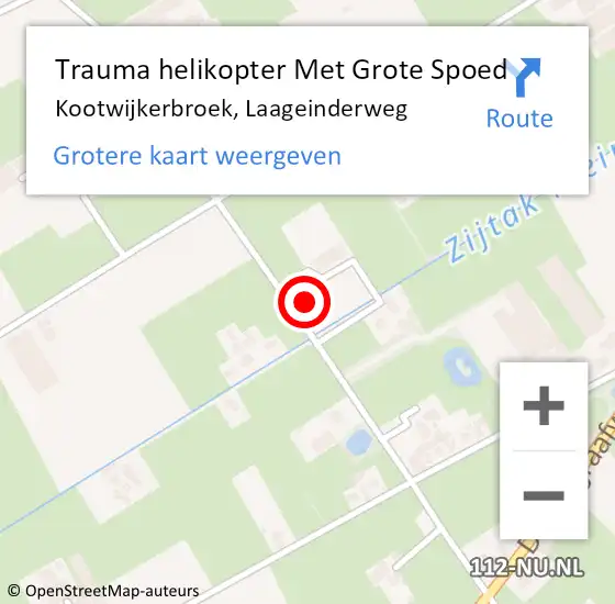 Locatie op kaart van de 112 melding: Trauma helikopter Met Grote Spoed Naar Kootwijkerbroek, Laageinderweg op 14 januari 2024 02:29