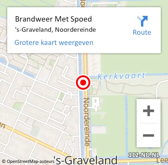 Locatie op kaart van de 112 melding: Brandweer Met Spoed Naar 's-Graveland, Noordereinde op 14 januari 2024 11:42