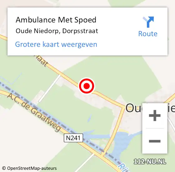 Locatie op kaart van de 112 melding: Ambulance Met Spoed Naar Oude Niedorp, Dorpsstraat op 14 januari 2024 16:40