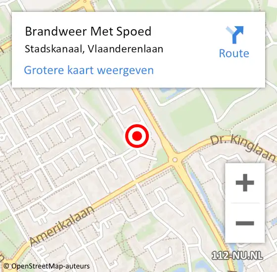 Locatie op kaart van de 112 melding: Brandweer Met Spoed Naar Stadskanaal, Vlaanderenlaan op 15 januari 2024 08:24