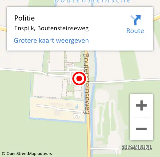 Locatie op kaart van de 112 melding: Politie Enspijk, Boutensteinseweg op 15 januari 2024 11:41
