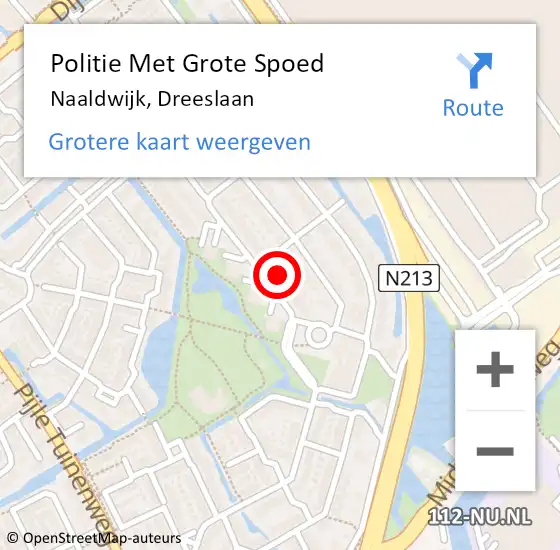 Locatie op kaart van de 112 melding: Politie Met Grote Spoed Naar Naaldwijk, Dreeslaan op 16 januari 2024 10:08