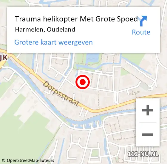 Locatie op kaart van de 112 melding: Trauma helikopter Met Grote Spoed Naar Harmelen, Oudeland op 16 januari 2024 12:02