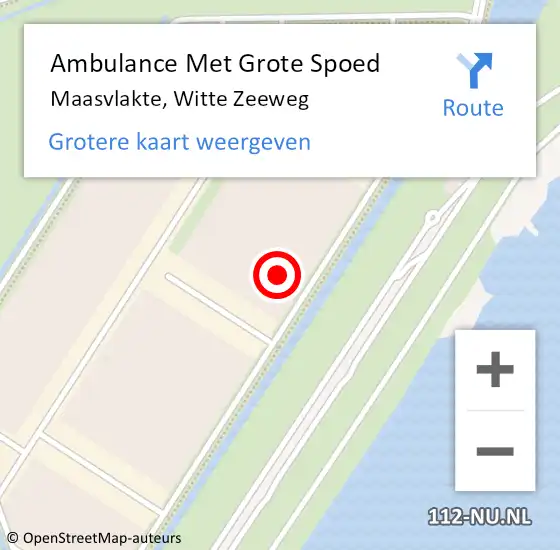 Locatie op kaart van de 112 melding: Ambulance Met Grote Spoed Naar Maasvlakte, Witte Zeeweg op 16 januari 2024 12:25