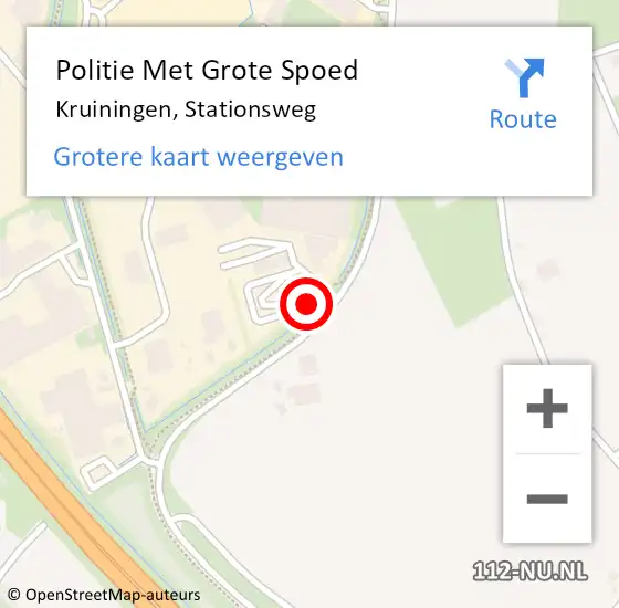 Locatie op kaart van de 112 melding: Politie Met Grote Spoed Naar Kruiningen, Stationsweg op 16 januari 2024 12:28