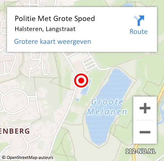 Locatie op kaart van de 112 melding: Politie Met Grote Spoed Naar Halsteren, Langstraat op 17 januari 2024 14:44
