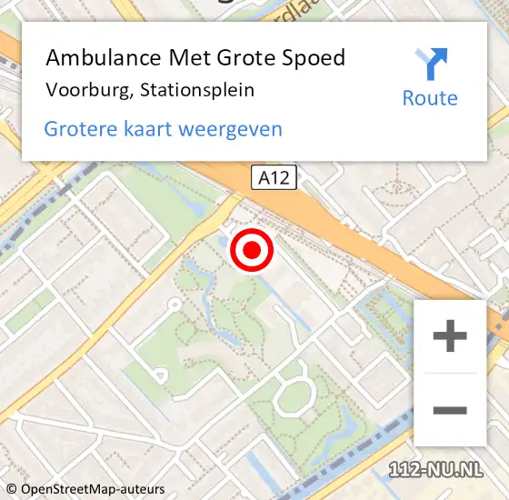 Locatie op kaart van de 112 melding: Ambulance Met Grote Spoed Naar Voorburg, Stationsplein op 18 januari 2024 02:56