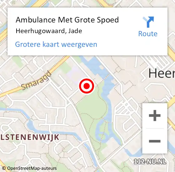 Locatie op kaart van de 112 melding: Ambulance Met Grote Spoed Naar Heerhugowaard, Jade op 18 januari 2024 13:27