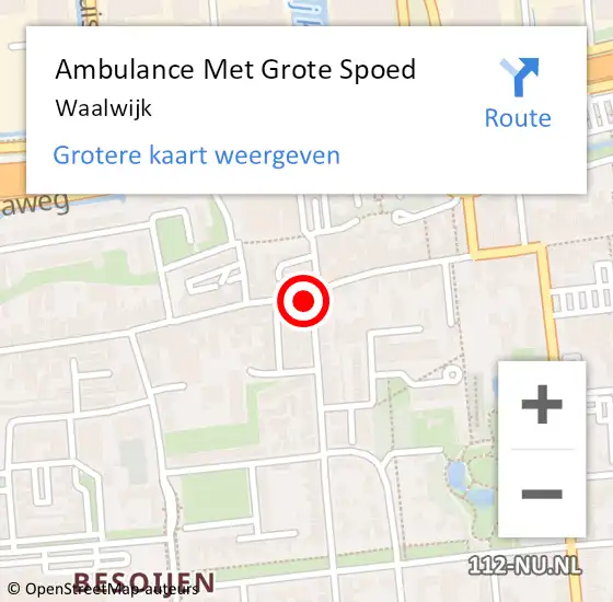 Locatie op kaart van de 112 melding: Ambulance Met Grote Spoed Naar Waalwijk op 22 september 2014 16:50