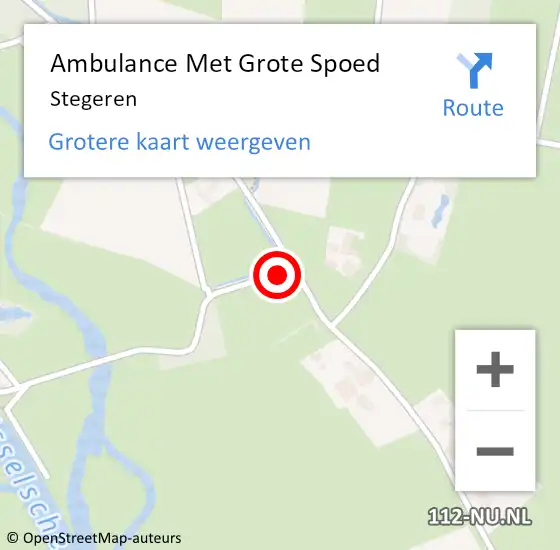 Locatie op kaart van de 112 melding: Ambulance Met Grote Spoed Naar Stegeren op 19 januari 2024 06:51