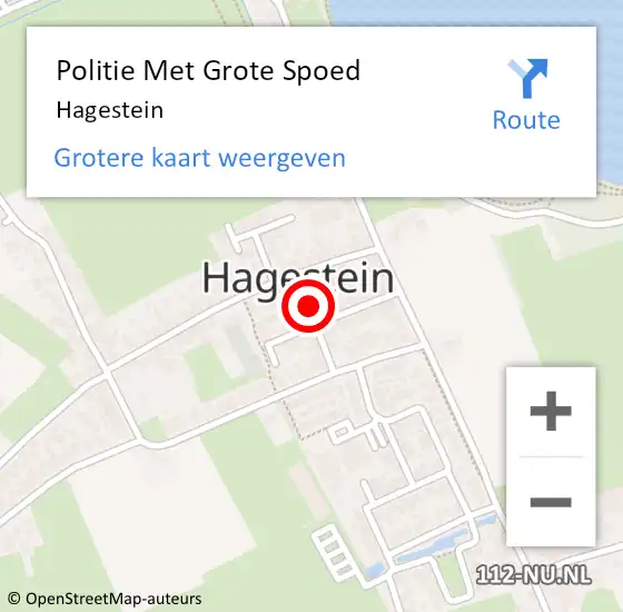 Locatie op kaart van de 112 melding: Politie Met Grote Spoed Naar Hagestein op 19 januari 2024 14:58