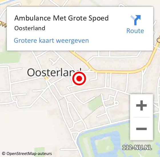 Locatie op kaart van de 112 melding: Ambulance Met Grote Spoed Naar Oosterland op 19 januari 2024 15:13