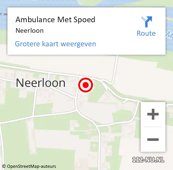 Locatie op kaart van de 112 melding: Ambulance Met Spoed Naar Neerloon op 19 januari 2024 15:22