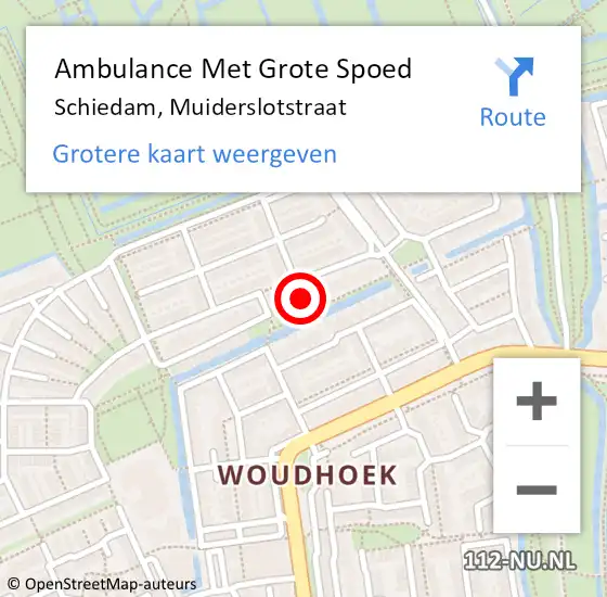 Locatie op kaart van de 112 melding: Ambulance Met Grote Spoed Naar Schiedam, Muiderslotstraat op 19 januari 2024 16:32