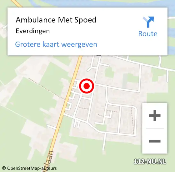 Locatie op kaart van de 112 melding: Ambulance Met Spoed Naar Everdingen op 19 januari 2024 17:19