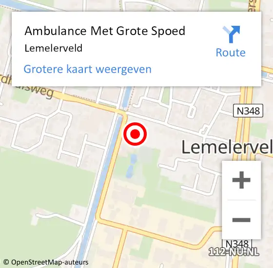 Locatie op kaart van de 112 melding: Ambulance Met Grote Spoed Naar Lemelerveld op 19 januari 2024 20:13