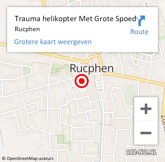 Locatie op kaart van de 112 melding: Trauma helikopter Met Grote Spoed Naar Rucphen op 19 januari 2024 21:00