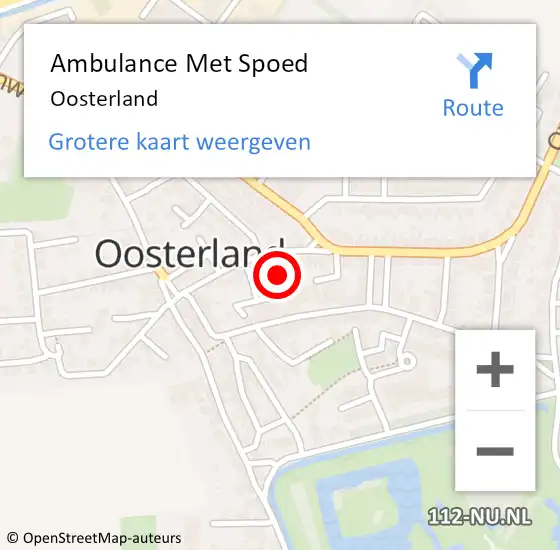 Locatie op kaart van de 112 melding: Ambulance Met Spoed Naar Oosterland op 19 januari 2024 23:03
