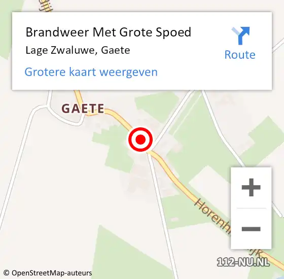 Locatie op kaart van de 112 melding: Brandweer Met Grote Spoed Naar Lage Zwaluwe, Gaete op 19 januari 2024 23:35