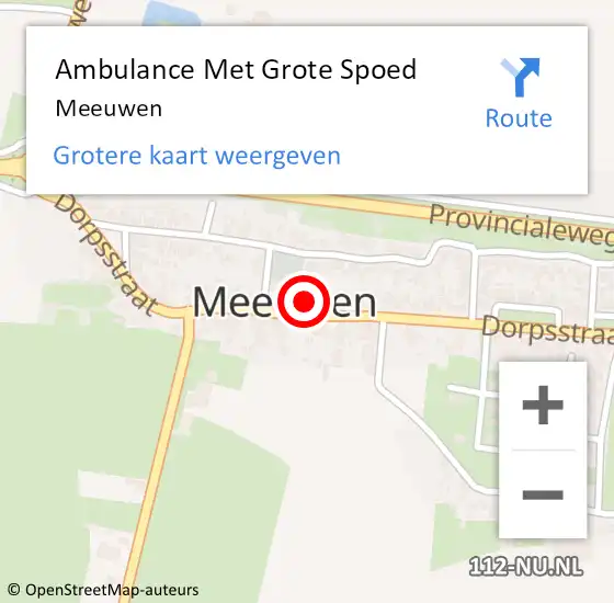 Locatie op kaart van de 112 melding: Ambulance Met Grote Spoed Naar Meeuwen op 20 januari 2024 05:07