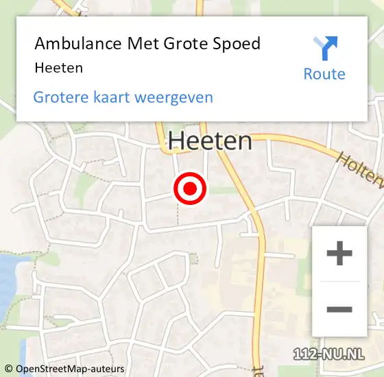 Locatie op kaart van de 112 melding: Ambulance Met Grote Spoed Naar Heeten op 20 januari 2024 05:56