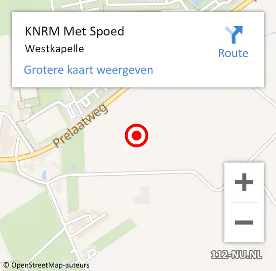 Locatie op kaart van de 112 melding: KNRM Met Spoed Naar Westkapelle op 20 januari 2024 09:01