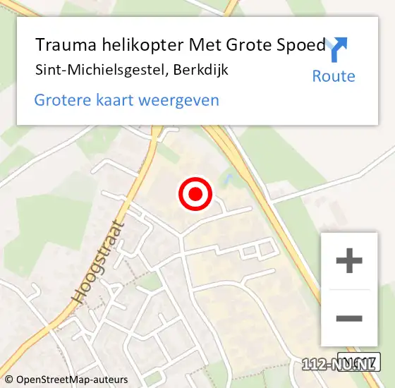 Locatie op kaart van de 112 melding: Trauma helikopter Met Grote Spoed Naar Sint-Michielsgestel, Berkdijk op 20 januari 2024 11:17