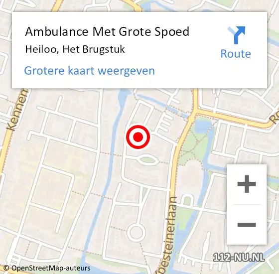 Locatie op kaart van de 112 melding: Ambulance Met Grote Spoed Naar Heiloo, Het Brugstuk op 20 januari 2024 13:20