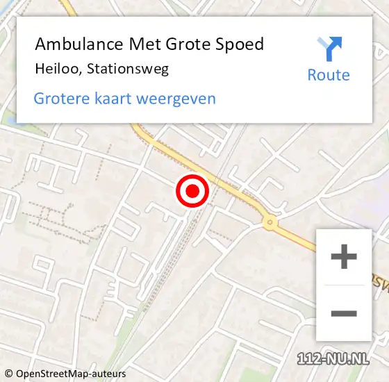 Locatie op kaart van de 112 melding: Ambulance Met Grote Spoed Naar Heiloo, Stationsweg op 20 januari 2024 14:47