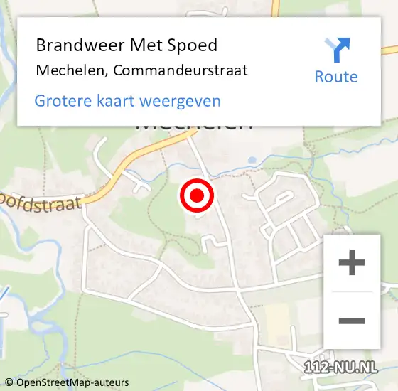 Locatie op kaart van de 112 melding: Brandweer Met Spoed Naar Mechelen, Commandeurstraat op 20 januari 2024 19:11