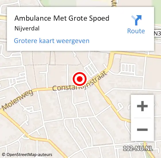Locatie op kaart van de 112 melding: Ambulance Met Grote Spoed Naar Nijverdal op 20 januari 2024 21:40